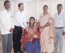 Udupi: Public Instructions Dept felicitates National Champion Meghana of Mudarangady